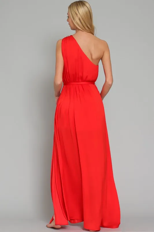 One Shoulder Maxi Dress