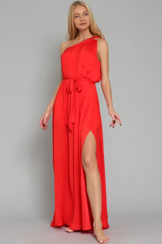 One Shoulder Maxi Dress