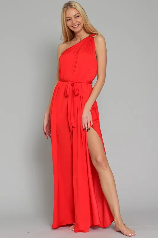 One Shoulder Maxi Dress