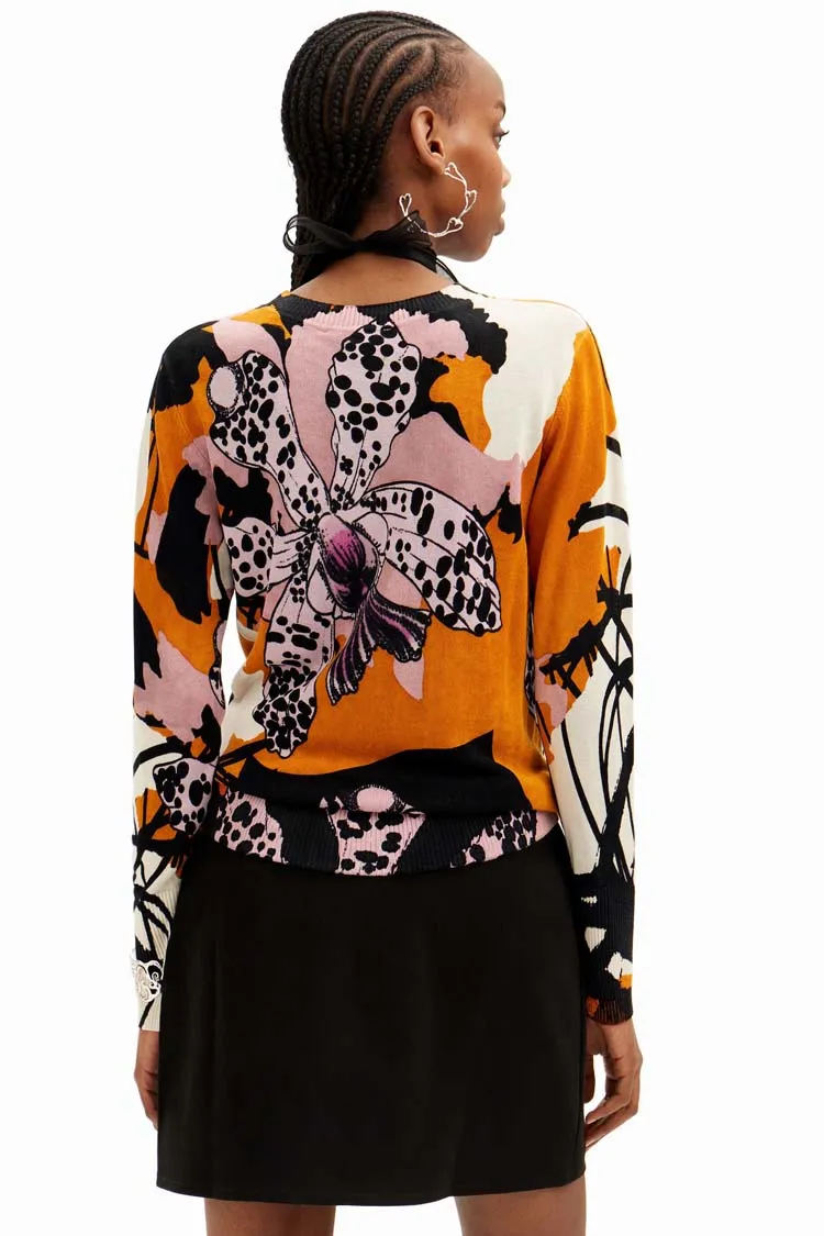 Orchid Printed Pullover