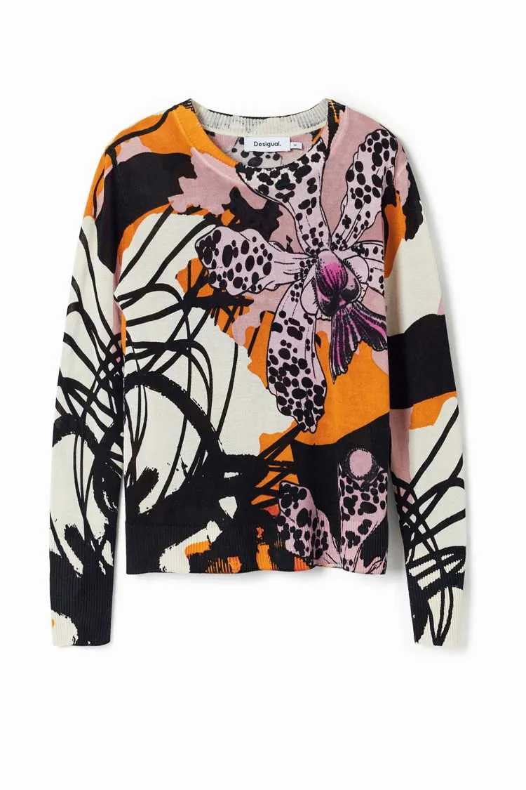 Orchid Printed Pullover