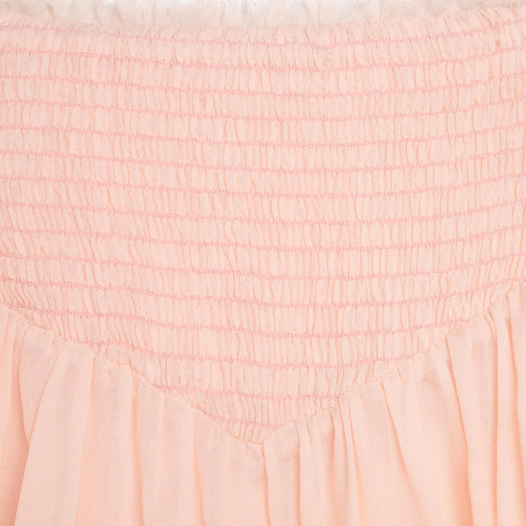 Pink Smocked Waist Maxi Skirt