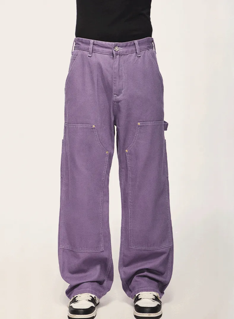 Pink Straight Leg Cargo Pants