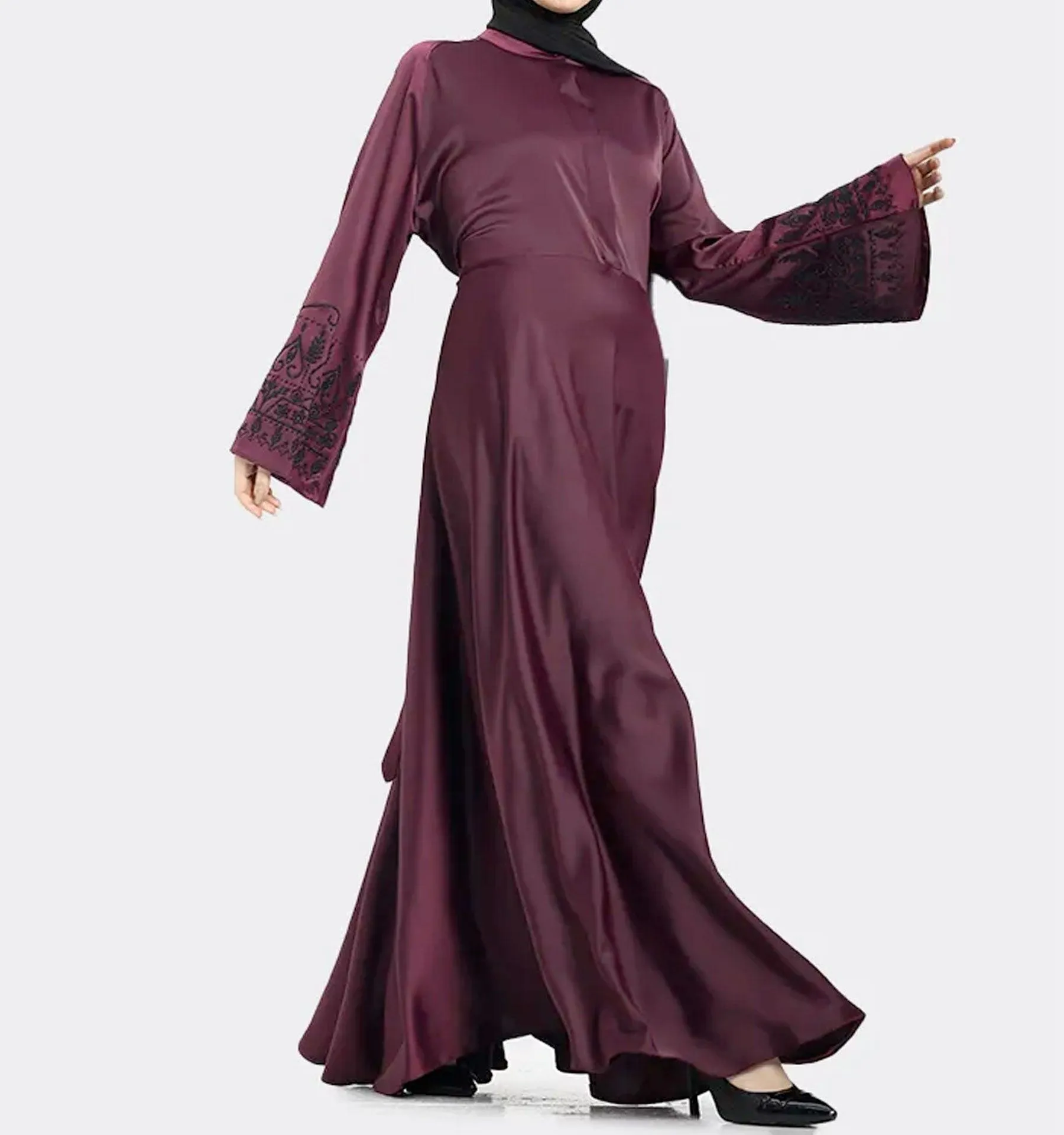 Plum Anya Abaya