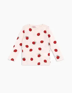 Pointelle Minnie Top in Ladybug