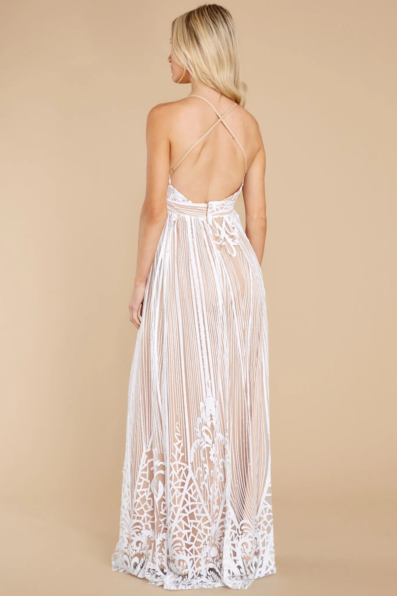 Real Elegance White Maxi Dress