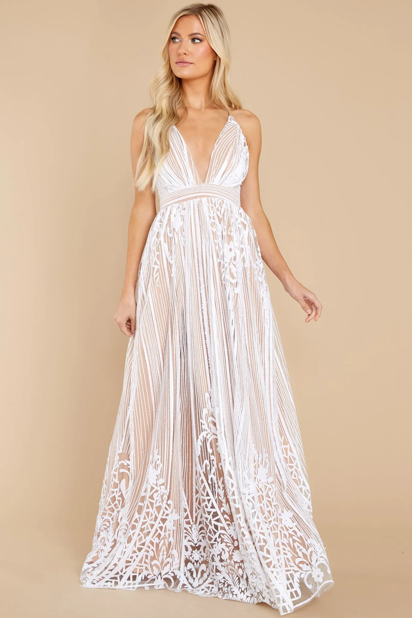 Real Elegance White Maxi Dress