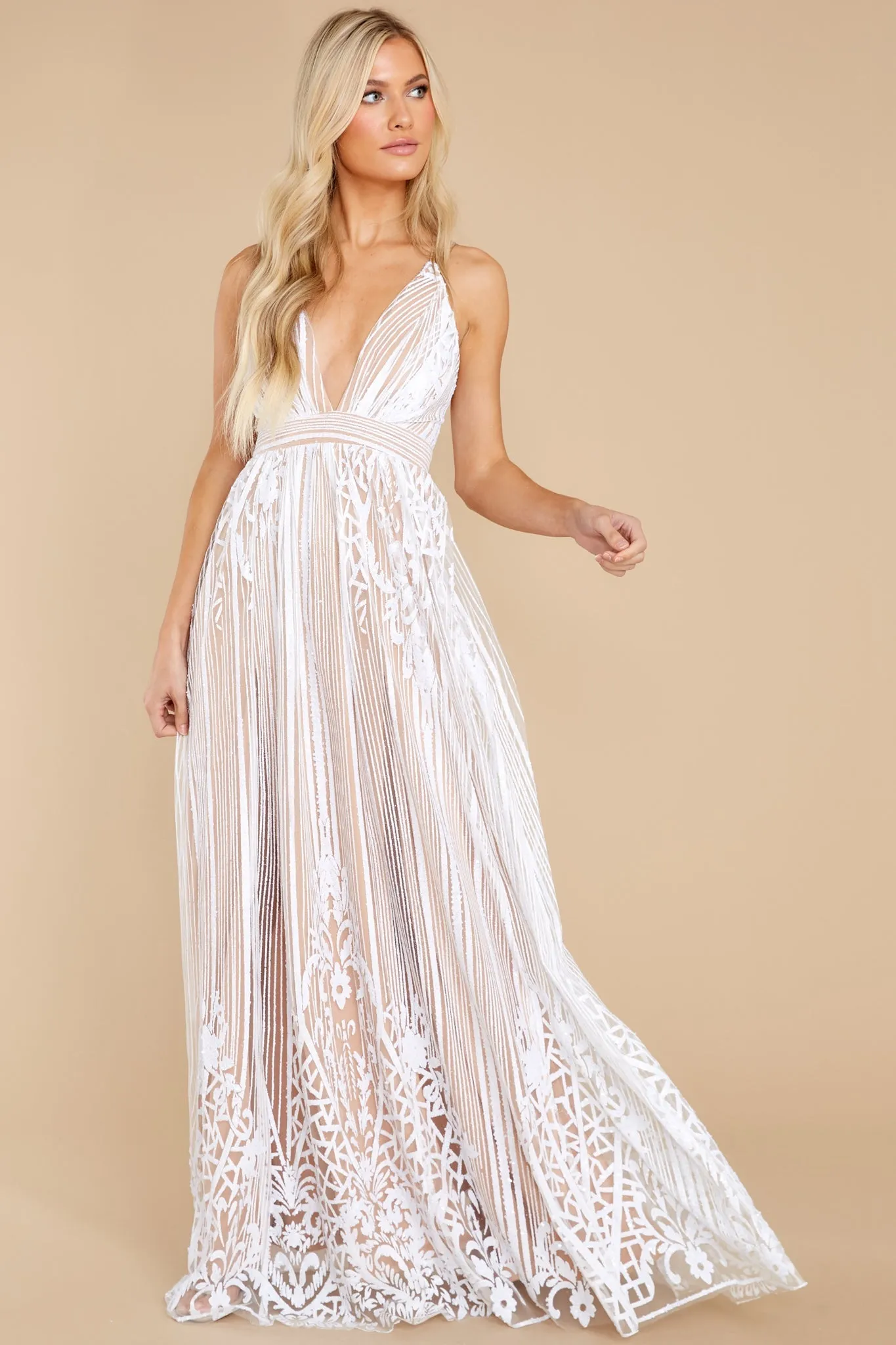 Real Elegance White Maxi Dress