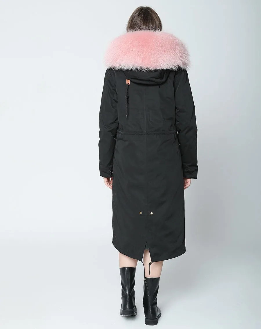 REAL FULL FUR PARKA AND LINER LONG WATERPROOF COATS (MULTI-COLORS)