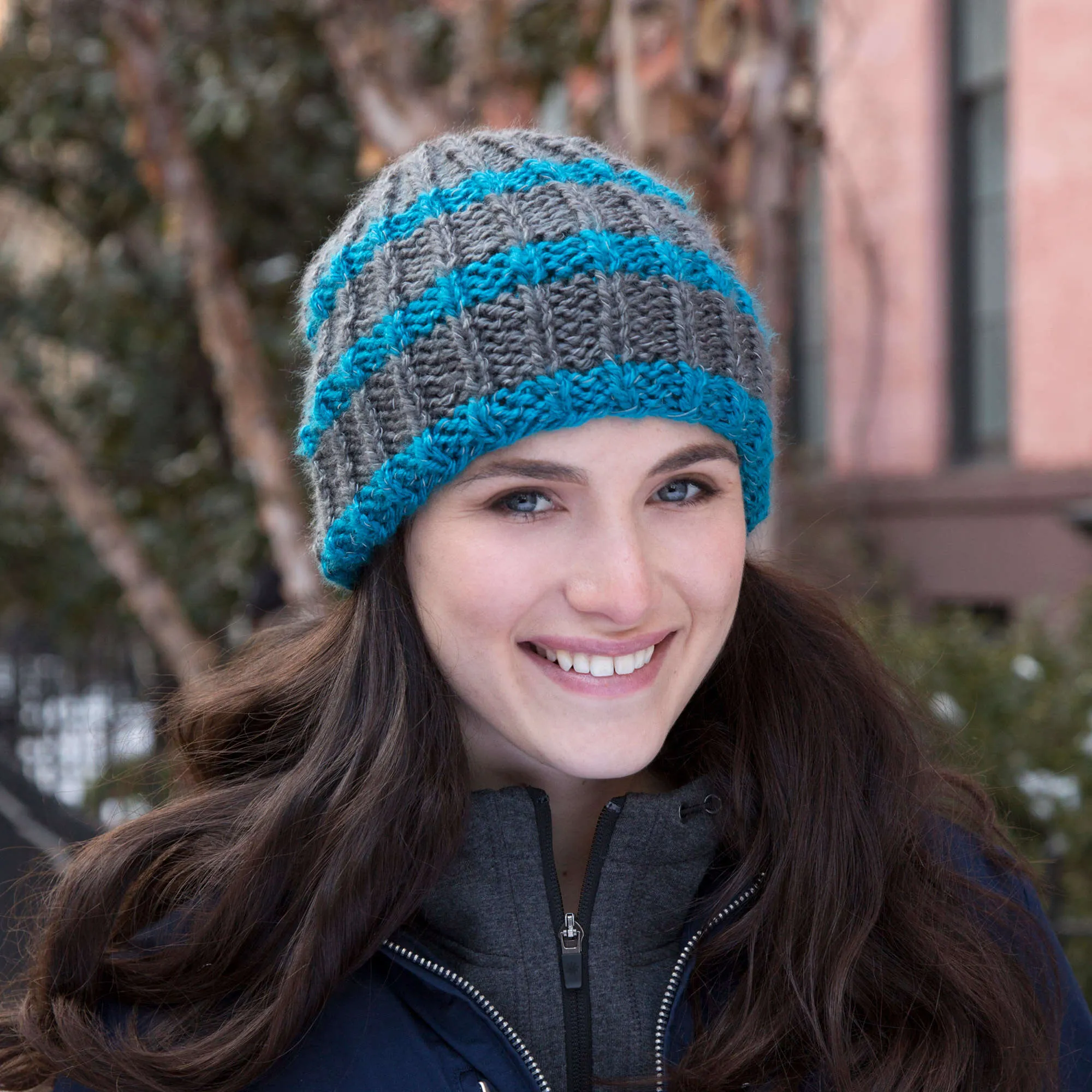 Red Heart In A Flash Knit Beanie