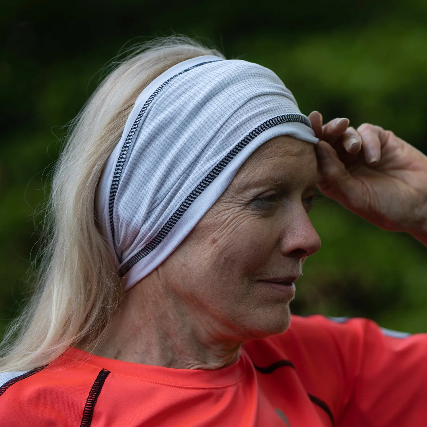 Reflective Unisex 4-Way MultiWrap in White--Hat Scruff Headband & Gaiter all in one!