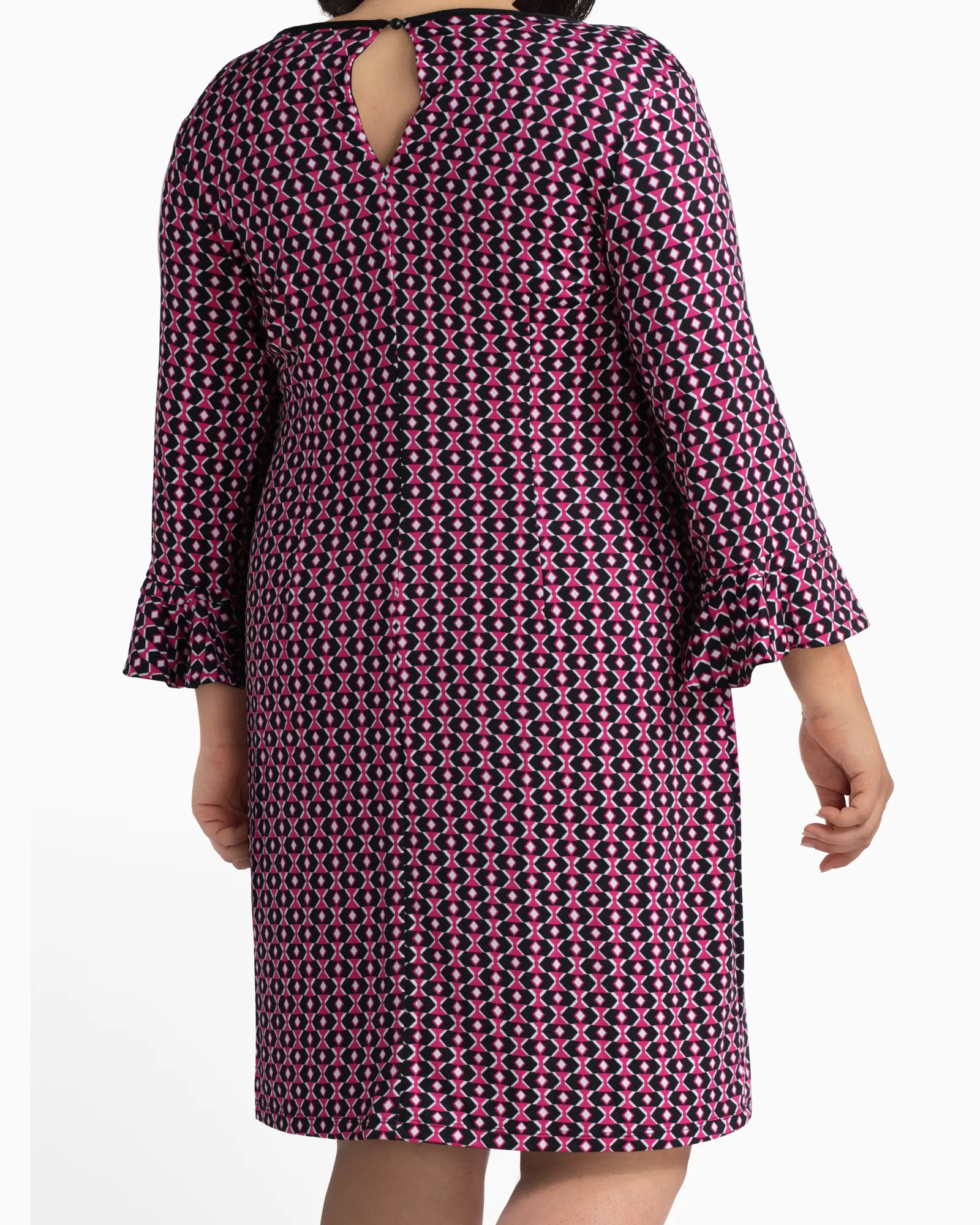 Roswell Reversible Jersey Dress | Magenta / Black