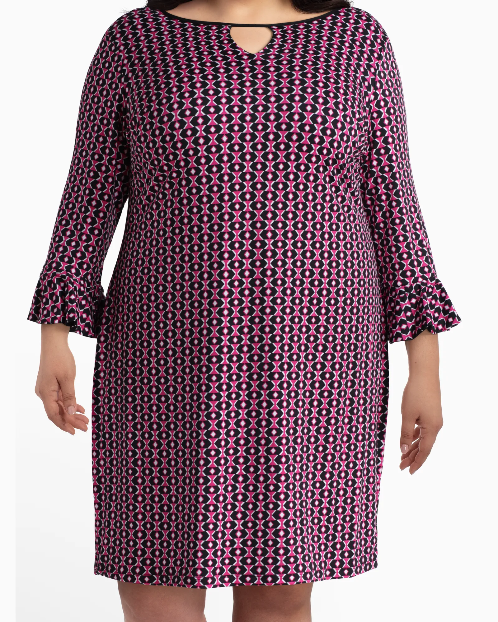 Roswell Reversible Jersey Dress | Magenta / Black