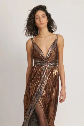 SABINA MUSAYEV NAOMI METALLIC GOWN