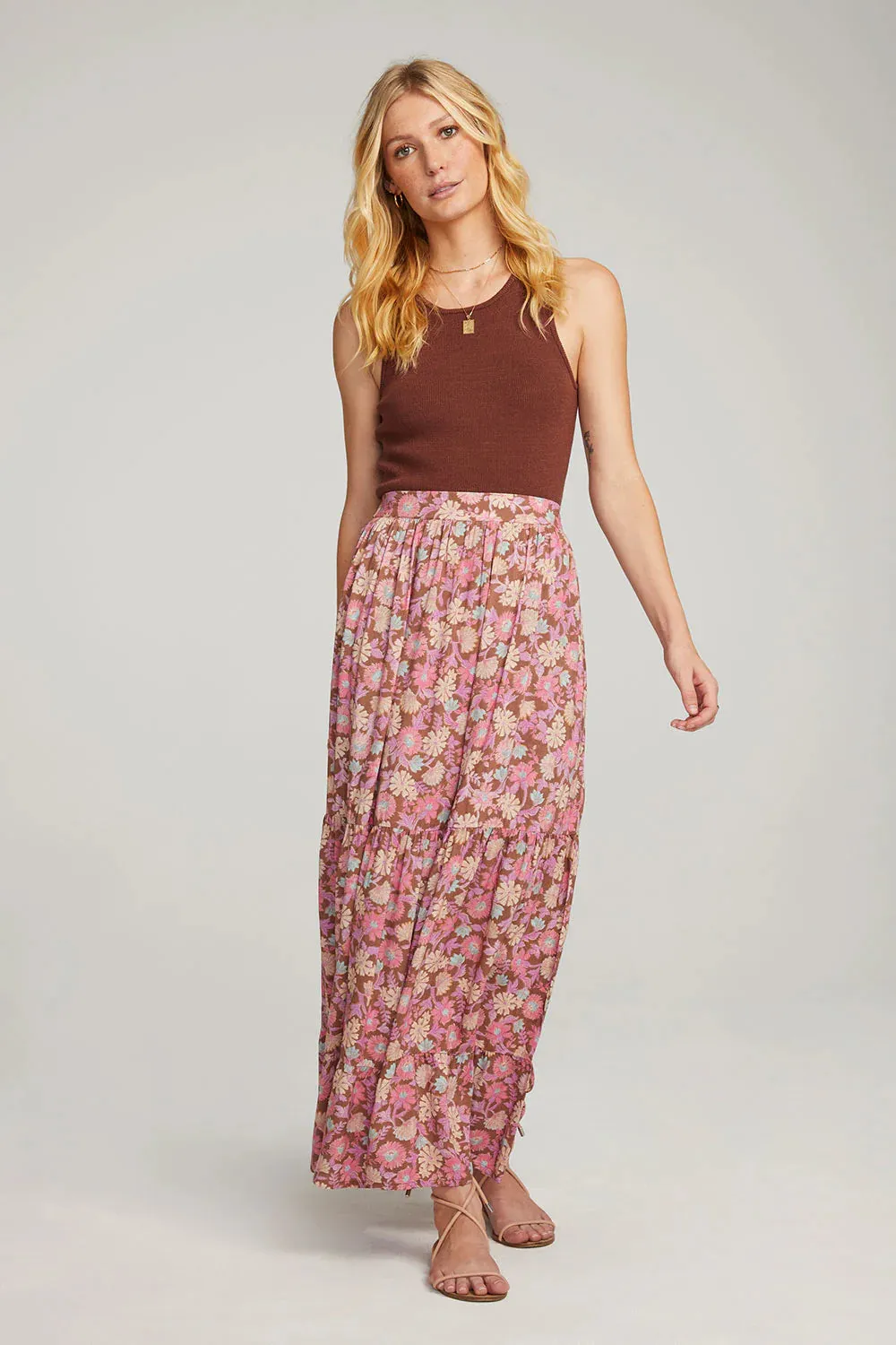 SAL Rex Maxi Skirt Floral Print