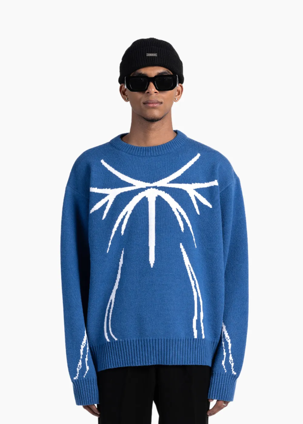 SEKERITH JACQUARD SWEATER - BLUE