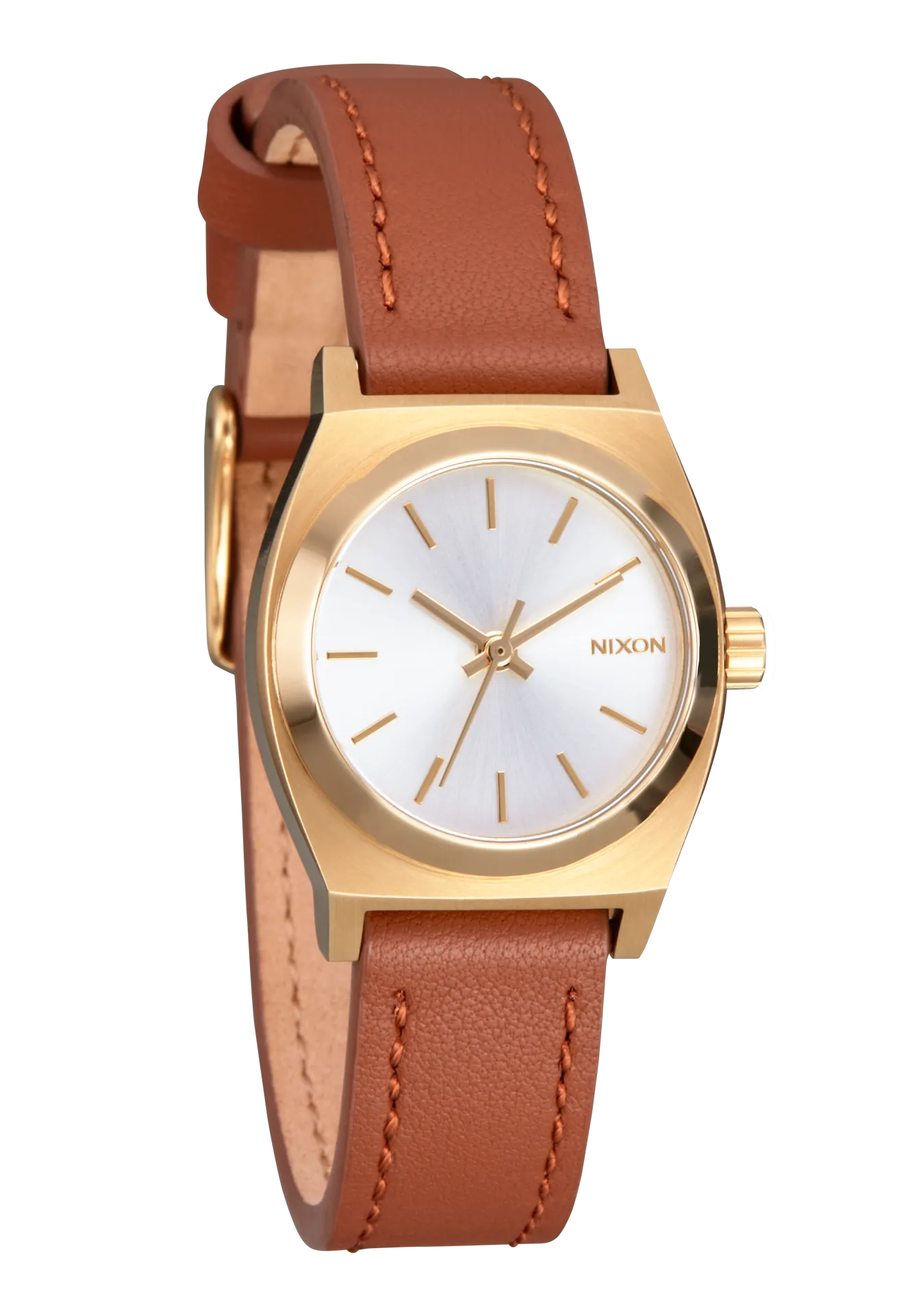 Small Time Teller Leather - Light Gold / White Sunray