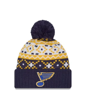 ST. LOUIS BLUES NEW ERA NOTE NOSTALGIA POM KNIT - MULTI