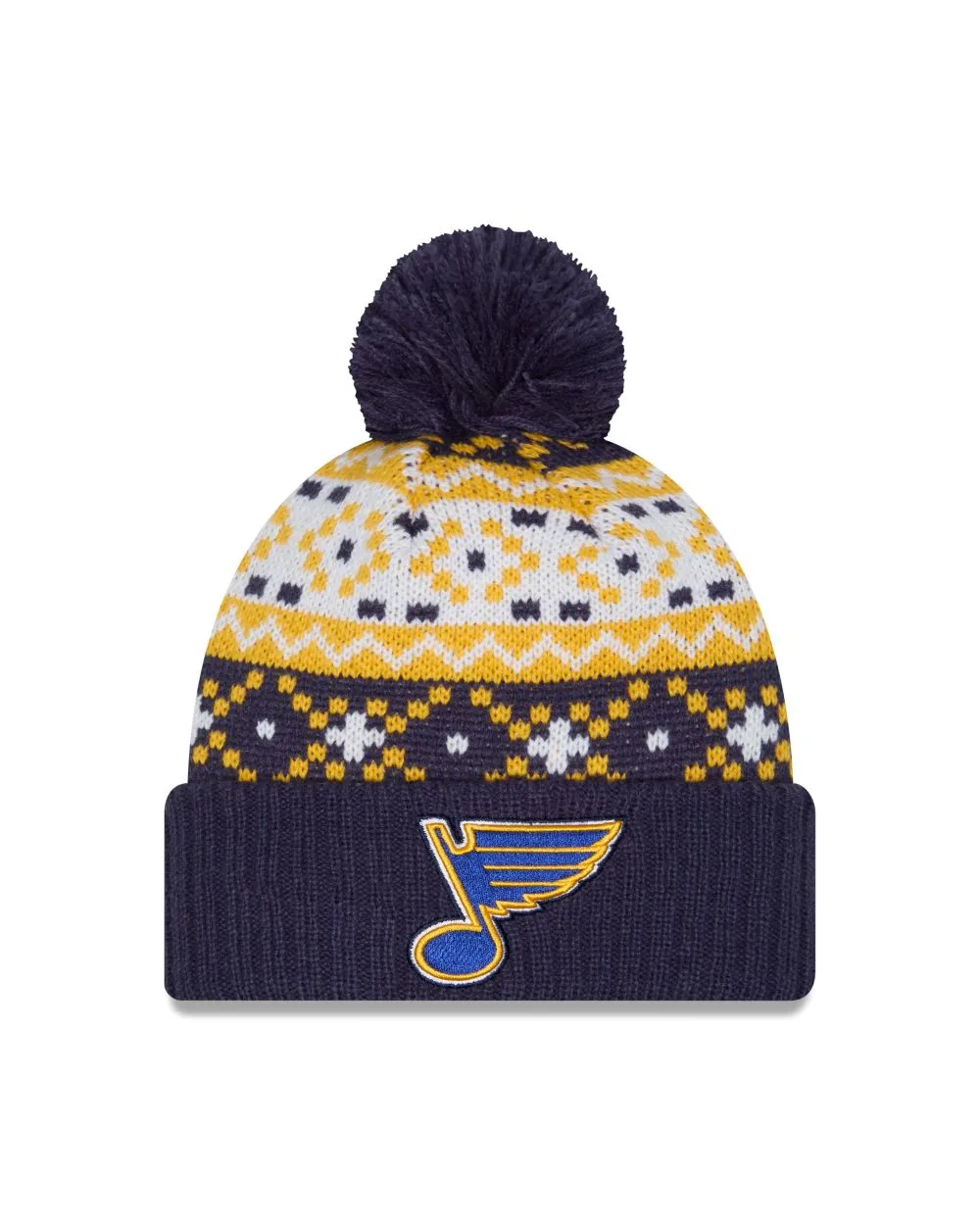 ST. LOUIS BLUES NEW ERA NOTE NOSTALGIA POM KNIT - MULTI