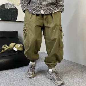 Streetwear Baggy Pants For Men - Army Green Tactical Cargo Pants - Casual Joggers