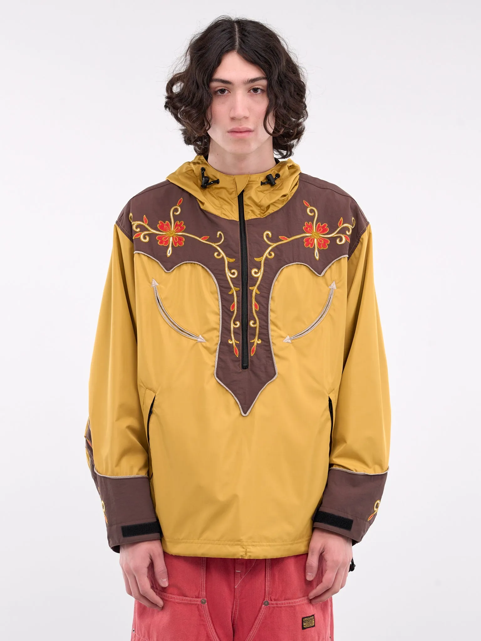 Tenessee Cactus Flower Parka (K2410LJ087-MUSTARD-BROWN)