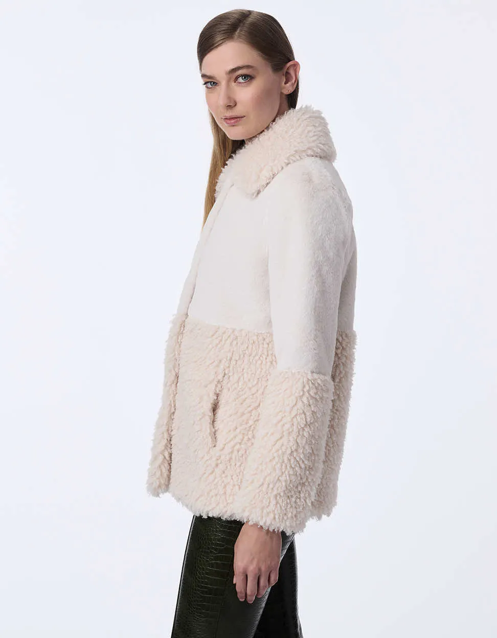 Textura Fusion Faux Fur Coat