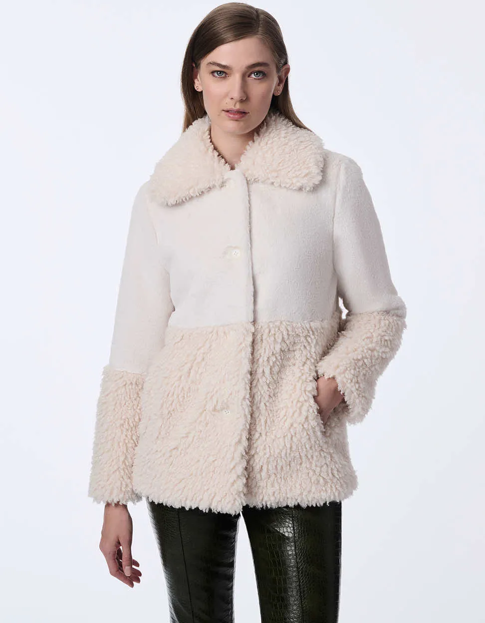 Textura Fusion Faux Fur Coat