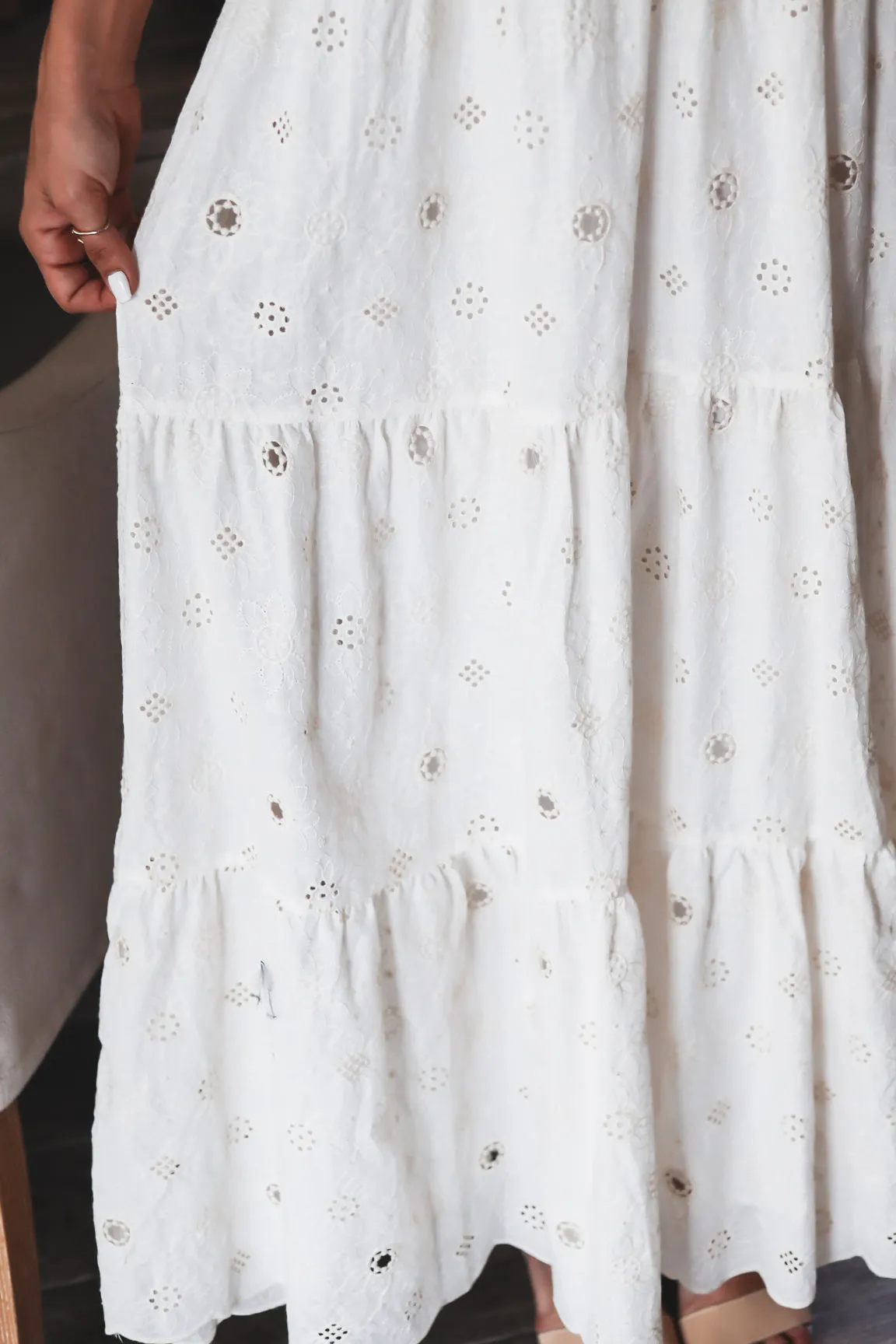 The Alexa Eyelet Maxi Dress