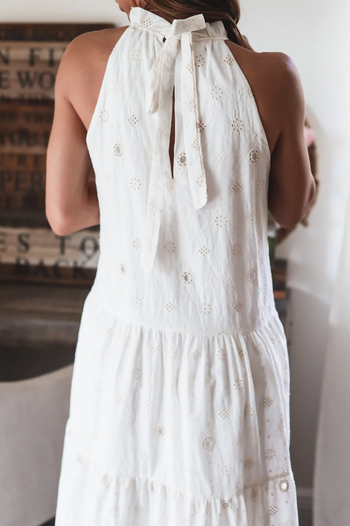 The Alexa Eyelet Maxi Dress