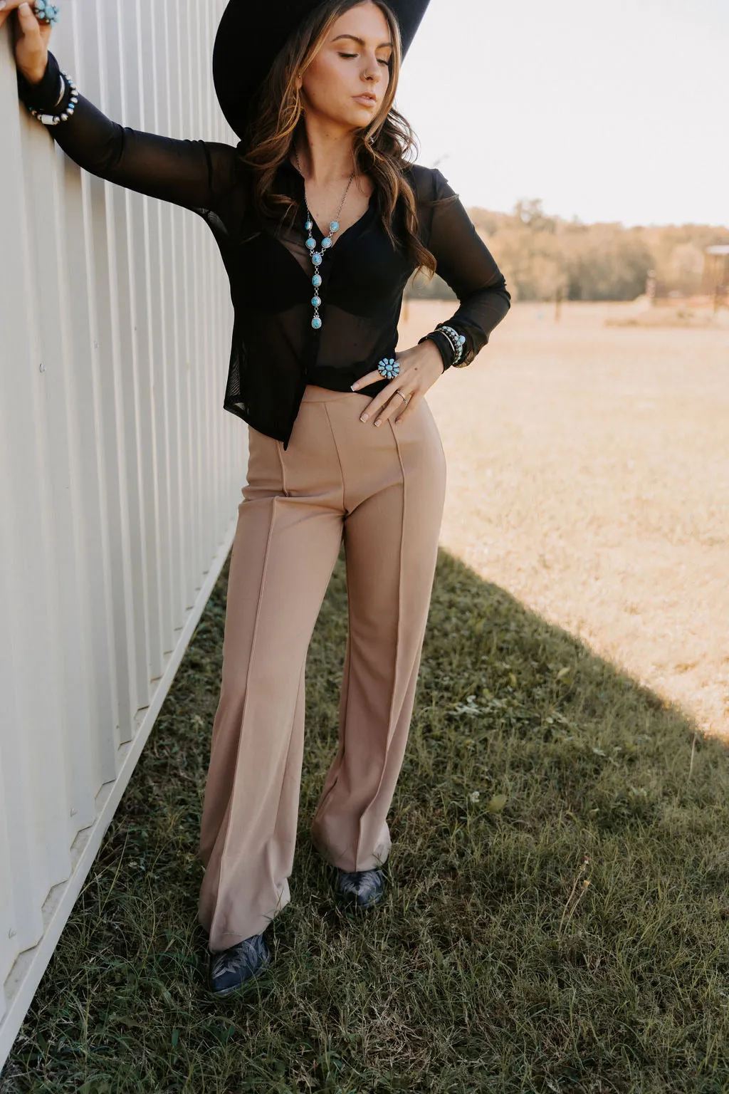 The Ranchers Wife Trousers in Taupe