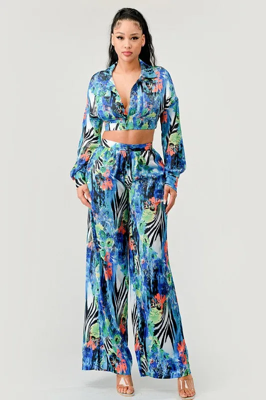 Tropical Mirage Palazzo Set