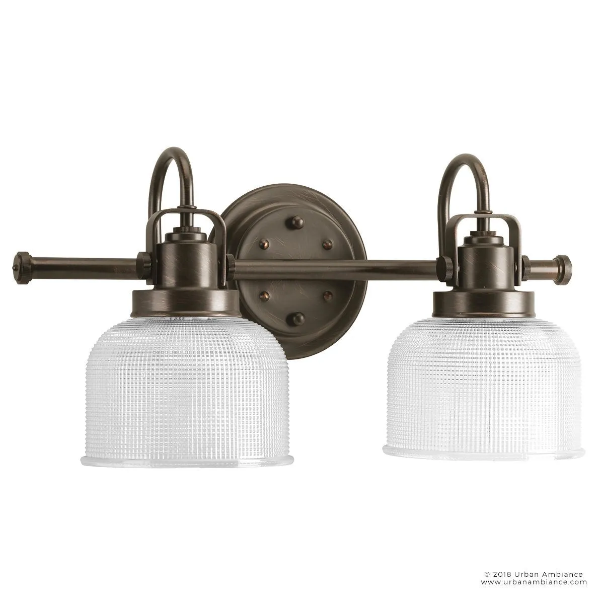 UHP2041 Luxe Industrial Bath Fixture, 8-3/4"H x 17"W, Fashion Bronze Finish, Harlow Collection