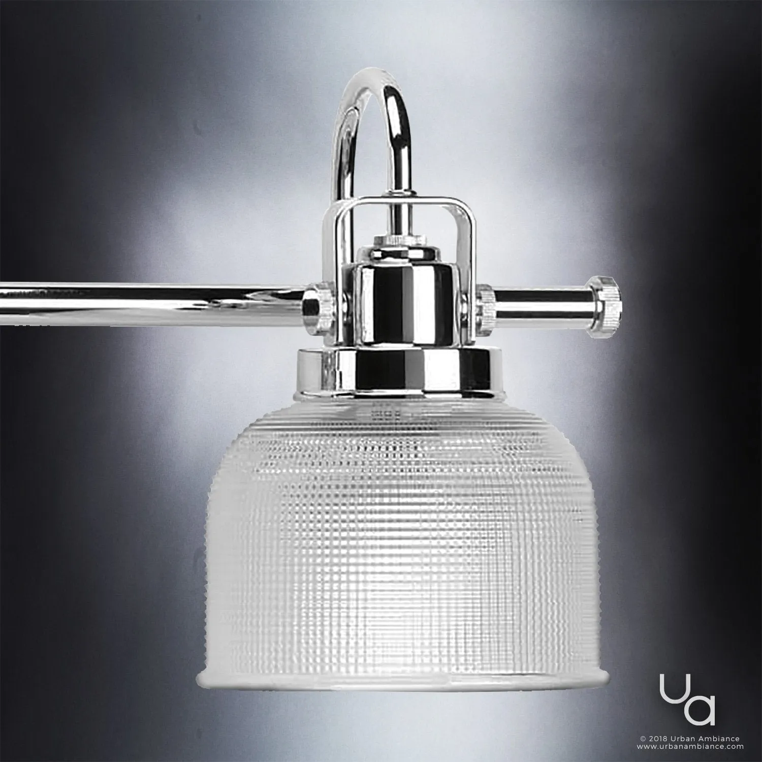 UHP2046 Luxe Industrial Bath Fixture, 8-3/4"H x 35-1/2"W, Polished Chrome Finish, Harlow Collection