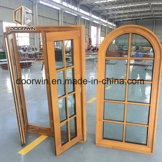 Ultra-Large Full Divide Light Grille Windows, Grille Round-Top Casement Window - China Wood Window, Round Wood Window