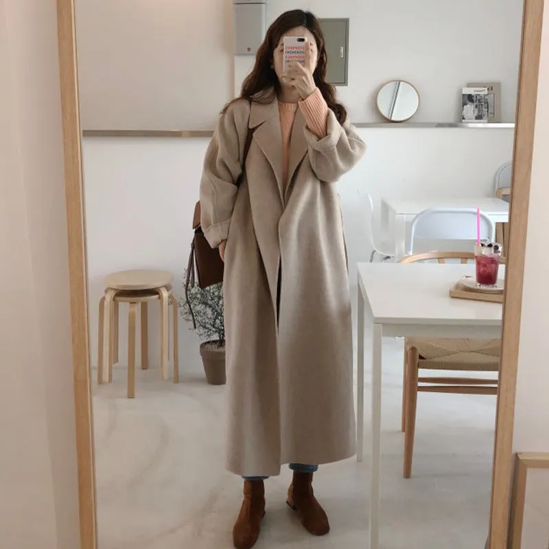 Vintage hand-made cashmere coat women