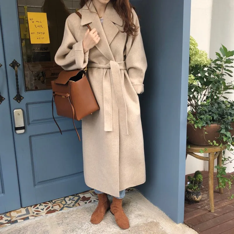 Vintage hand-made cashmere coat women