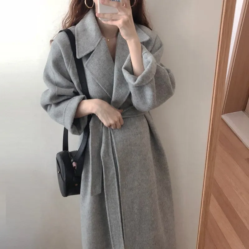 Vintage hand-made cashmere coat women