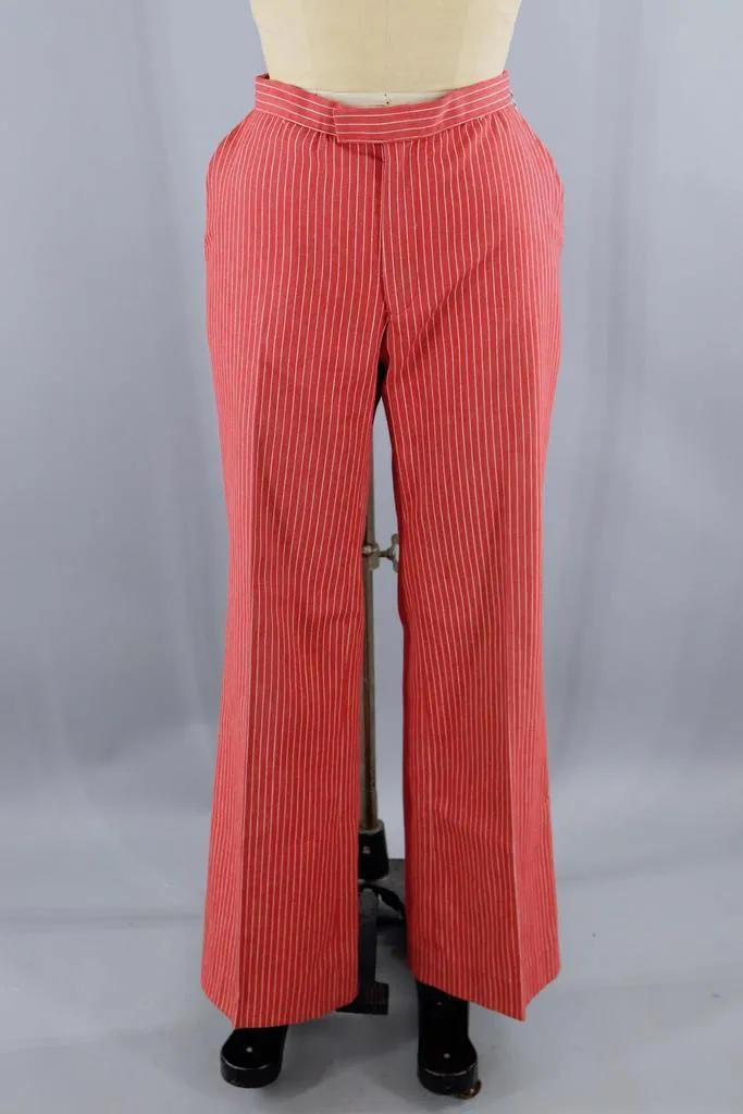 Vintage Red Pinstripe Pants