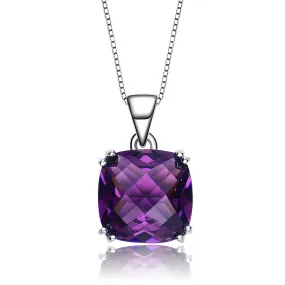 Violette Purple Cubic Zirconia Square Pendant