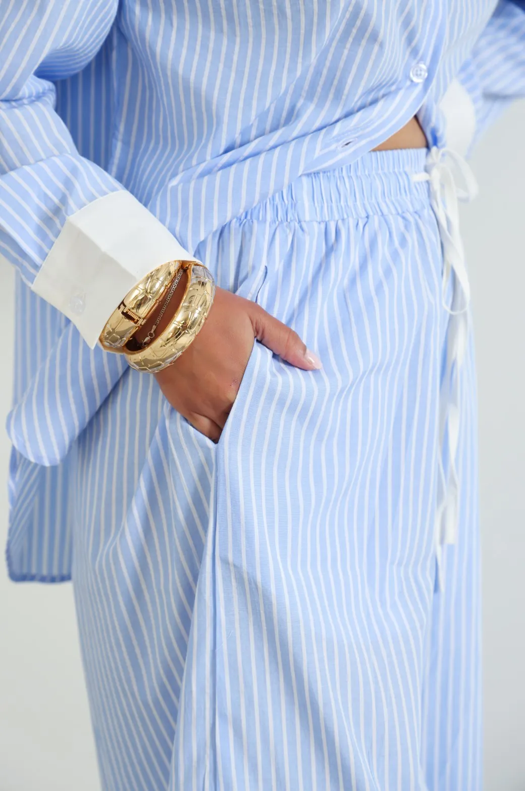 WIDE STRIPED PANTS