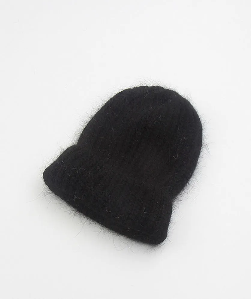 Winter Beanie Hats for Women Men Knitted Hat Angora Wool