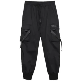 WLS Multi Pockets Ribbons Cargo Pants