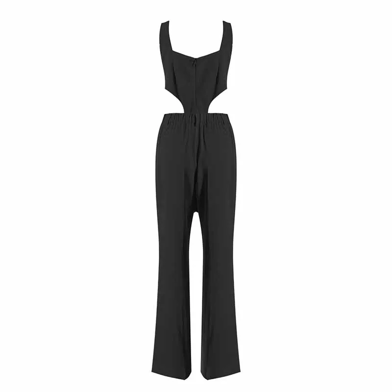 Women 3 Piece Flared Pants Set Fashion Pant Suit In Black, Rose Color