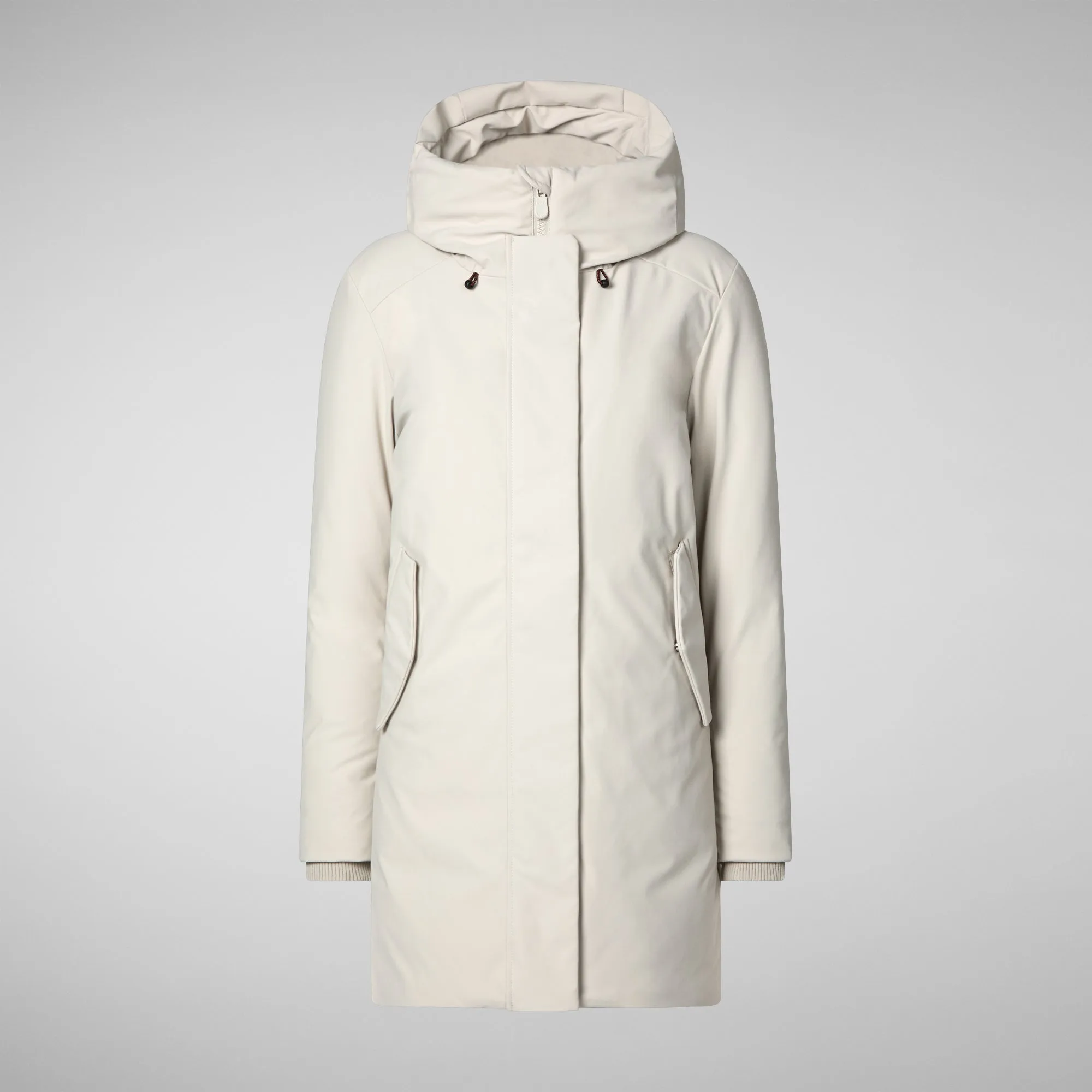 Women's hooded parka nellie in rainy beige