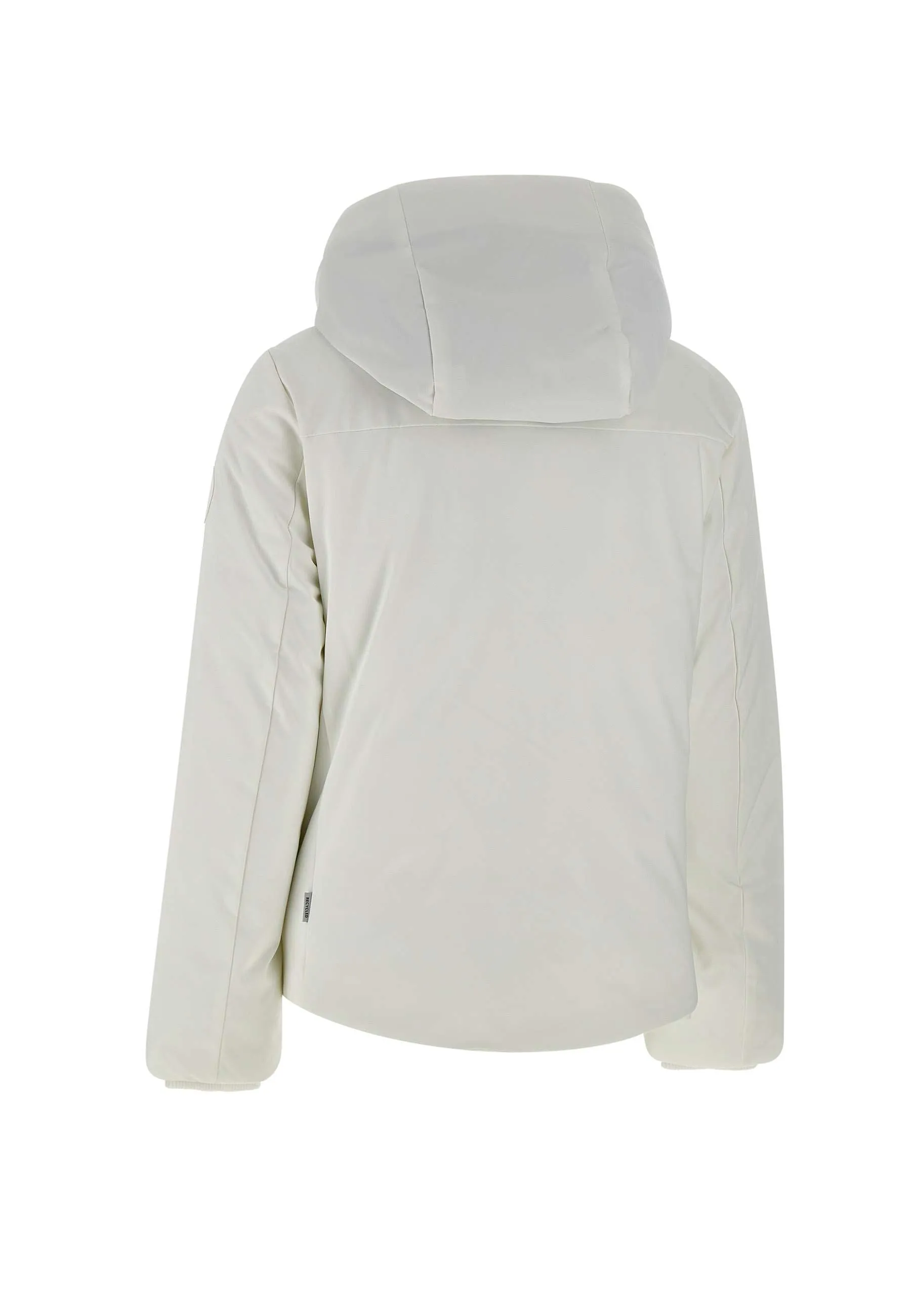 Women's White Parka with Eco Fur