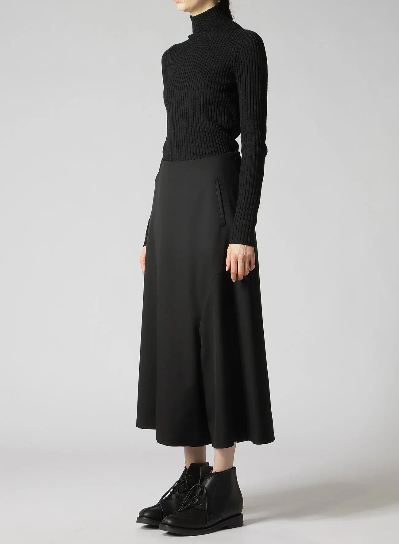 WOOL GABARDINE BACK YORK SKIRT PANTS