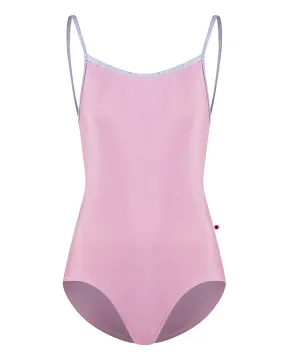 Yumiko Marisa Velvet Trim Camisole Leotard - Womens - Confetti / Angelic