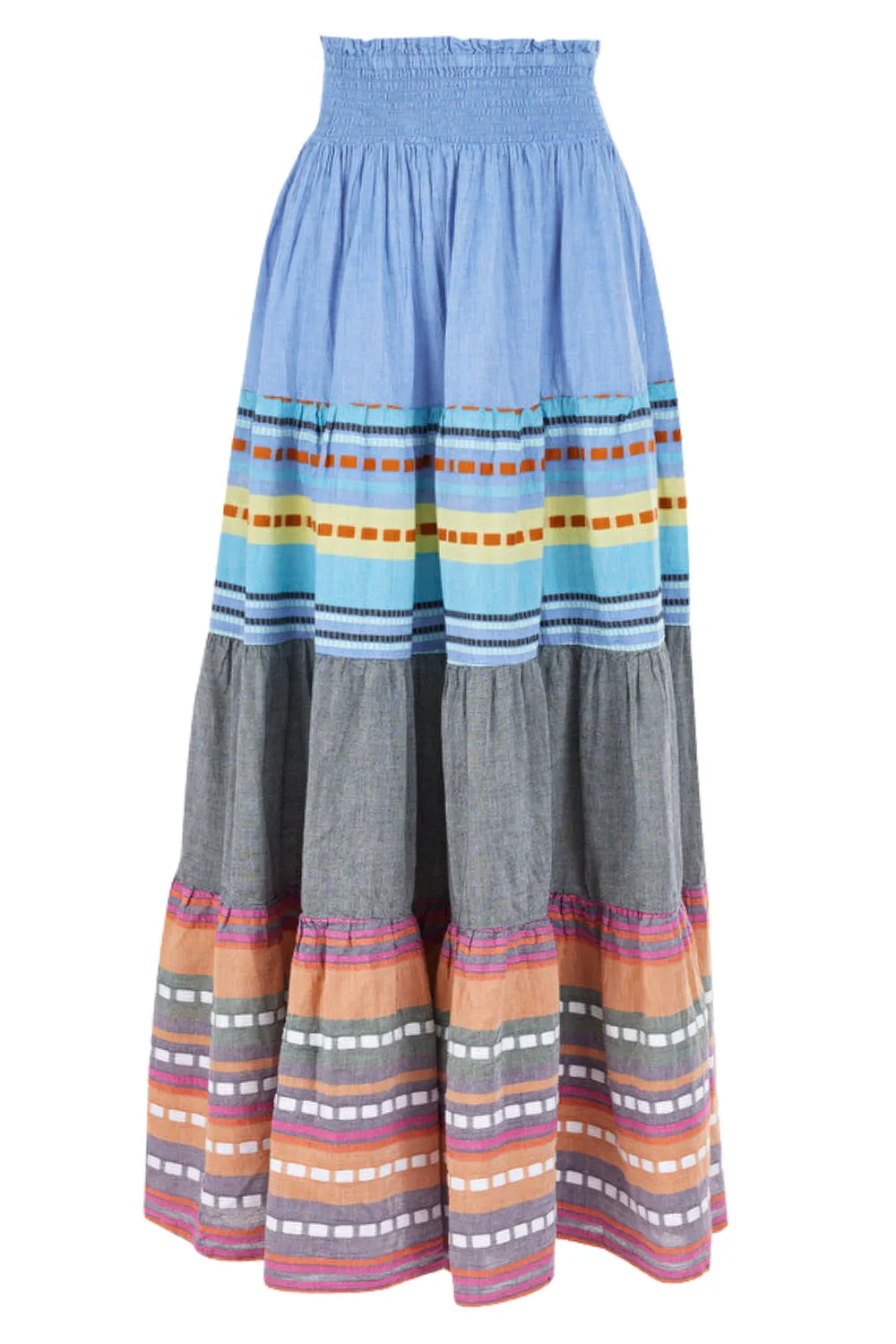 Zakar Maxi Skirt in Alonissos Blue