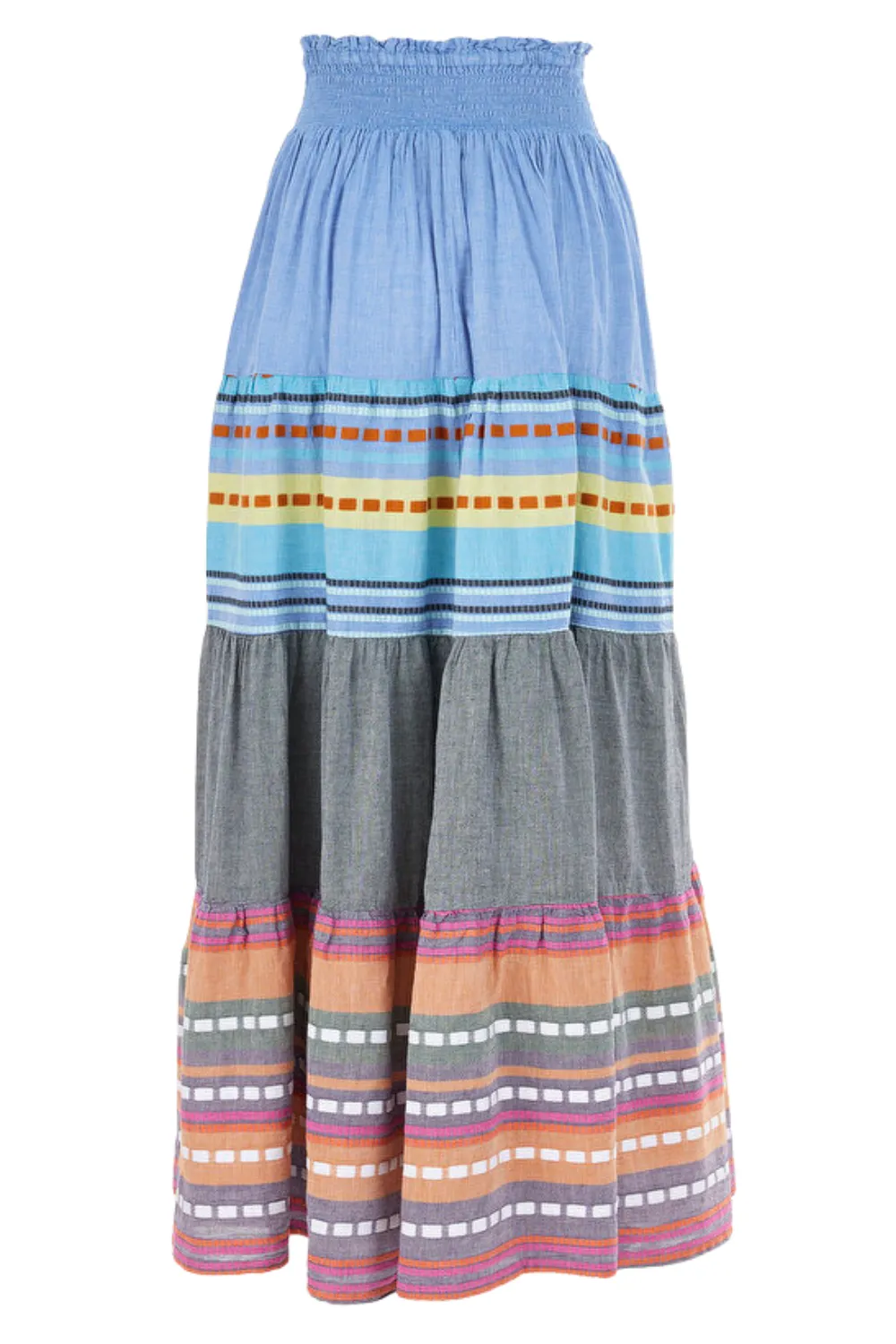 Zakar Maxi Skirt in Alonissos Blue