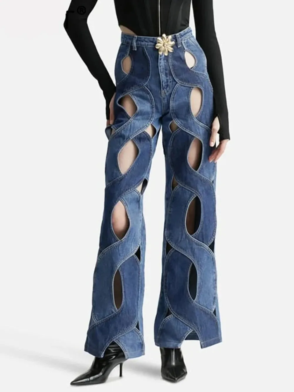 Zig Zag Denim Jeans